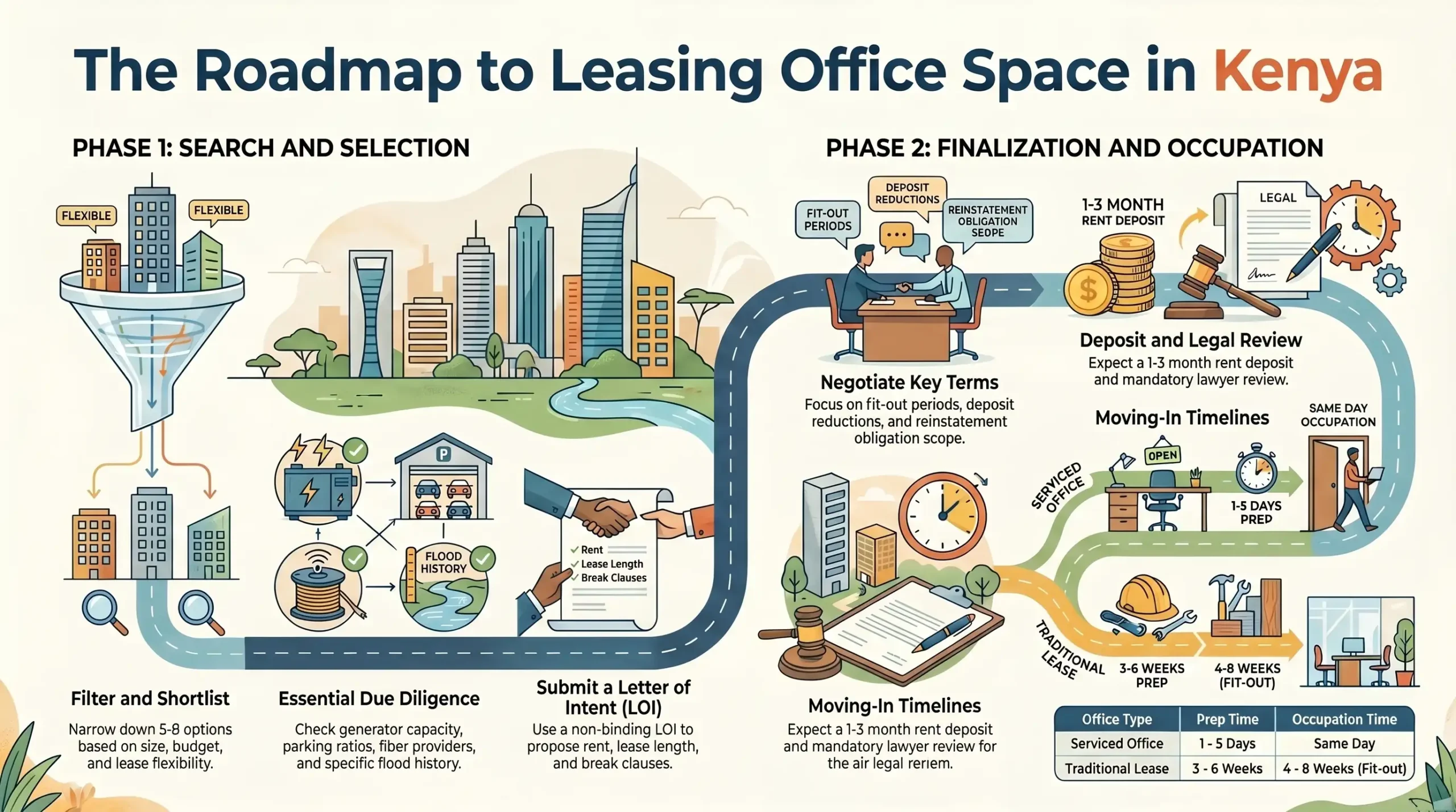 commercial office leasing process in Kenya